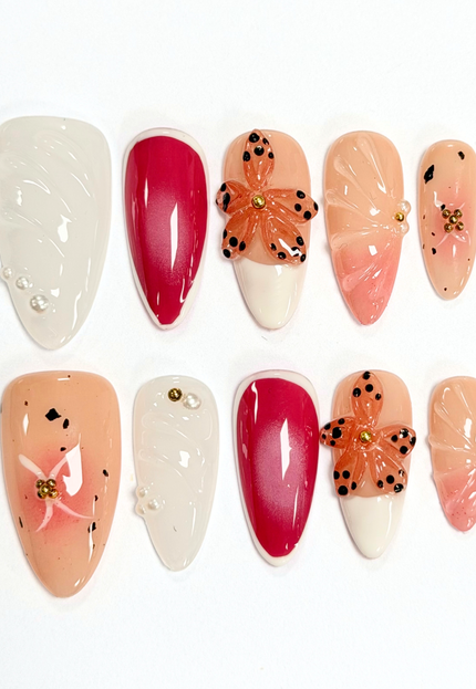 Peach Blossom Press On Nails