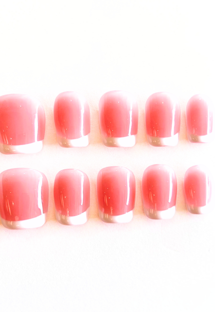 Pink French Tip Press on Nails