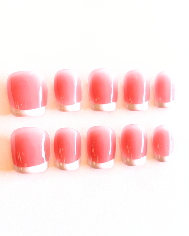 Pink French Tip Press on Nails