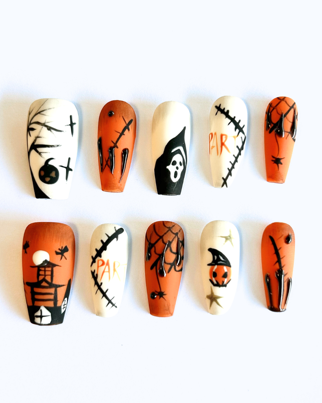 Halloween Party Press On Nails