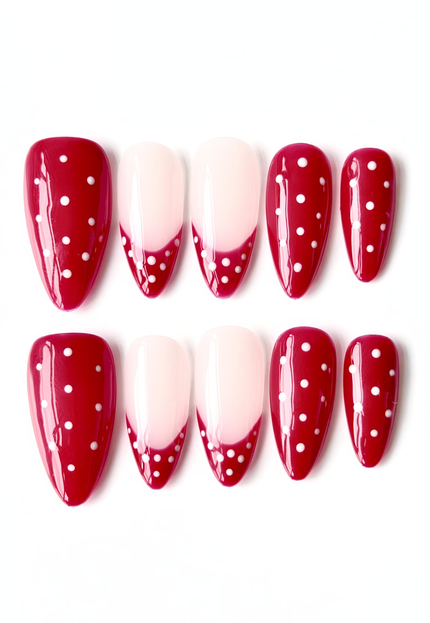 Strawberry Tip Press On Nails