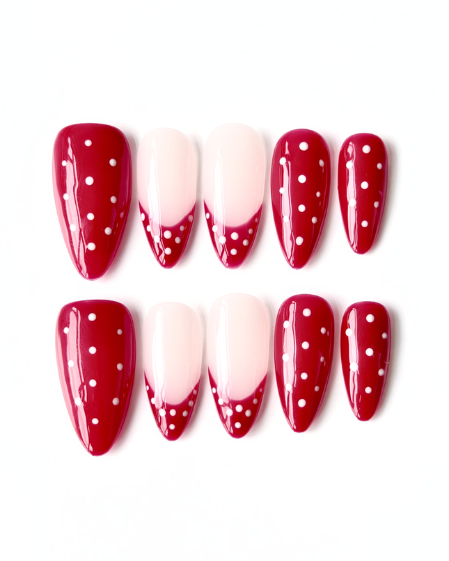 Strawberry Tip Press On Nails