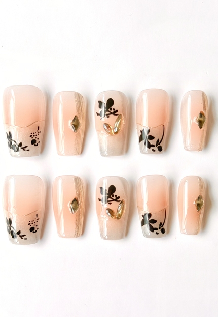 Nude Blossom Press On Nails