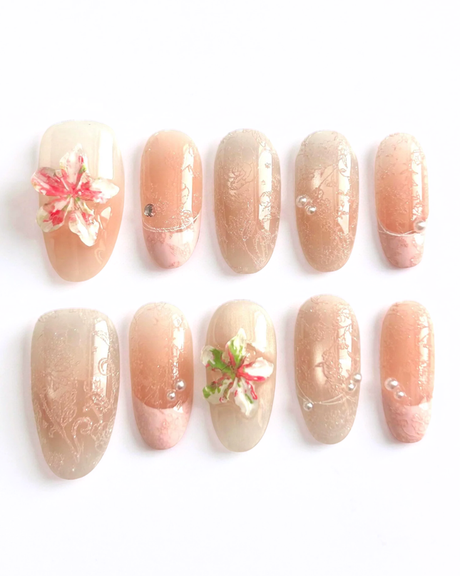 Blush Lily Press On Nails