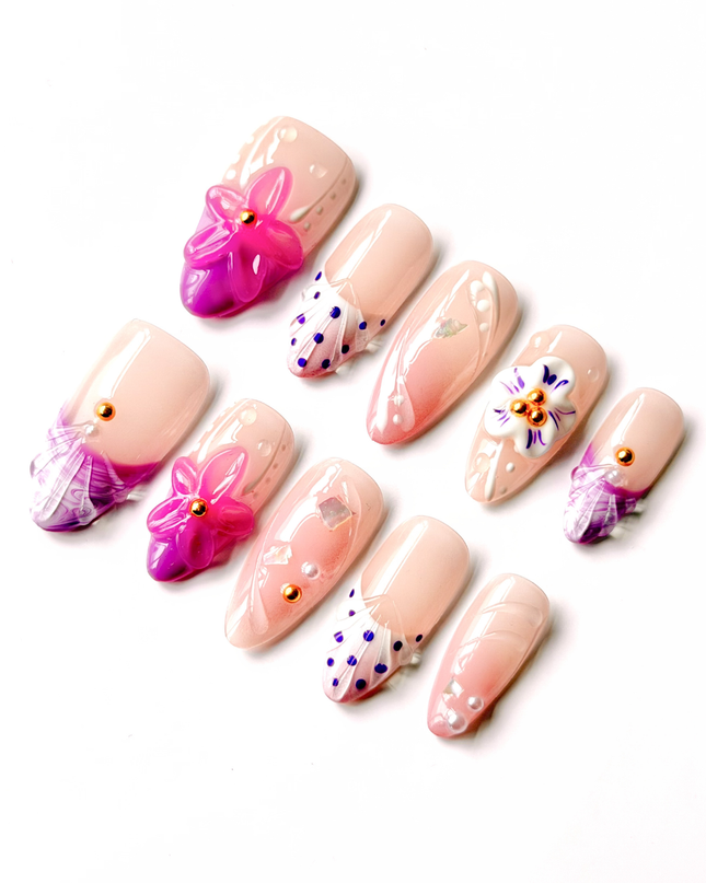 Pink Almond Press On Nails