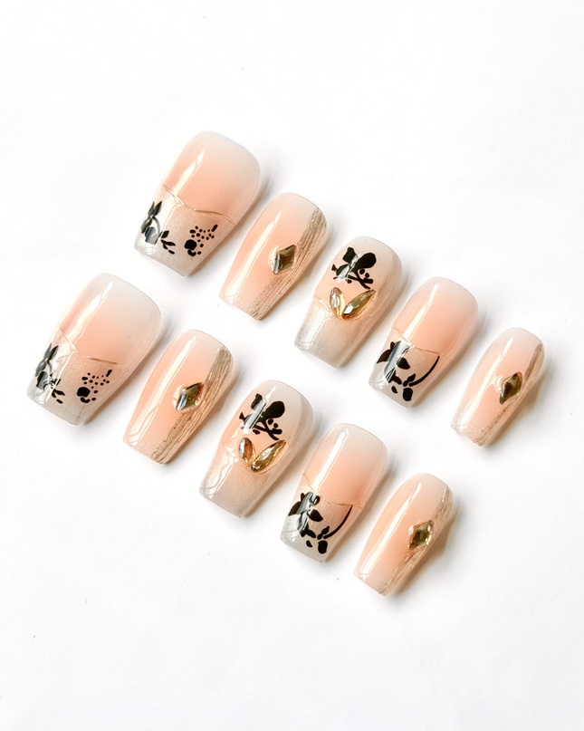 Peach Blossom Press On Nails