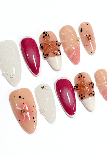 Peach Blossom Press On Nails