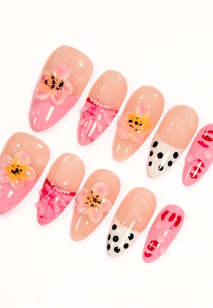 Pink Picnic Pop Press On Nails