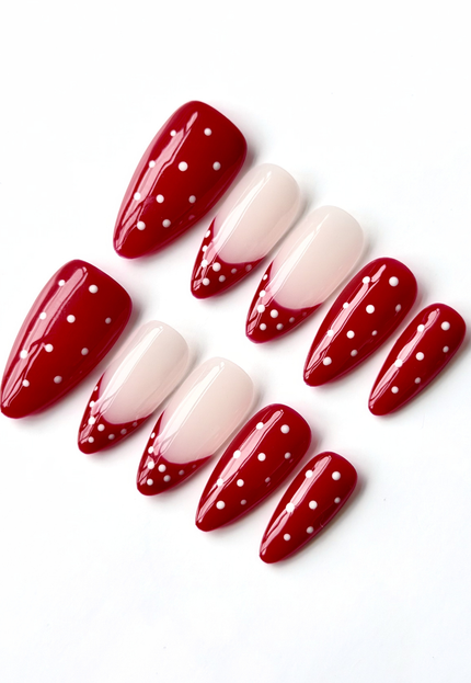 Strawberry Tip Press On Nails