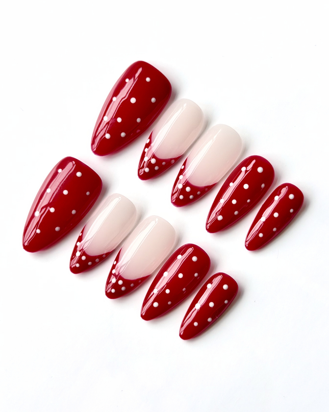 Strawberry Tip Press On Nails