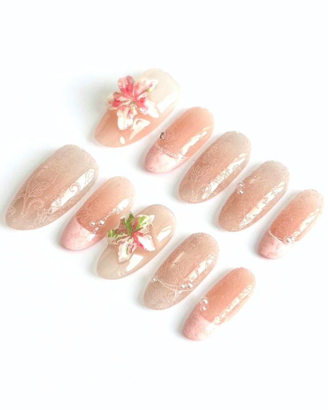 Blush Lily Press On Nails