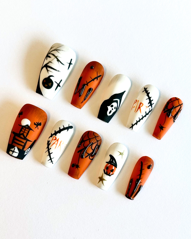 Halloween Party Press On Nails