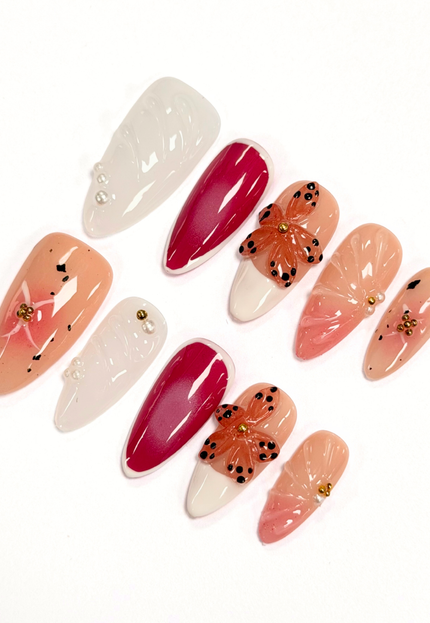 Peach Blossom Press On Nails