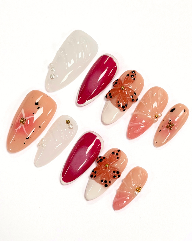 Peach Blossom Press On Nails
