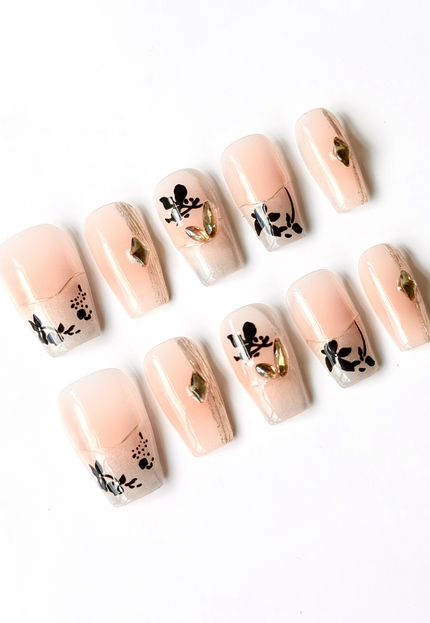 Nude Blossom Press On Nails