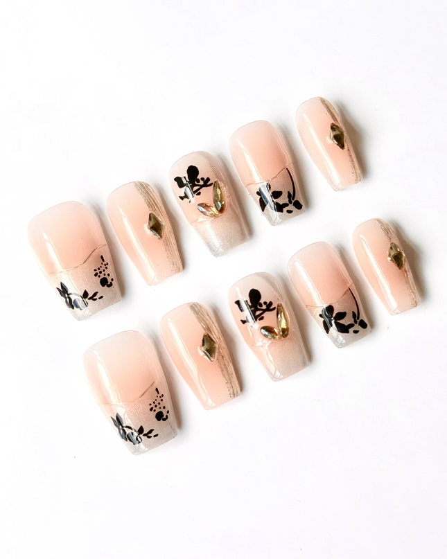 Peach Blossom Press On Nails