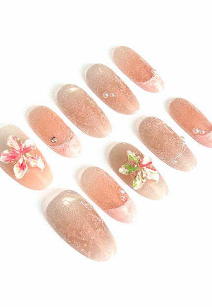 Blush Lily Press On Nails