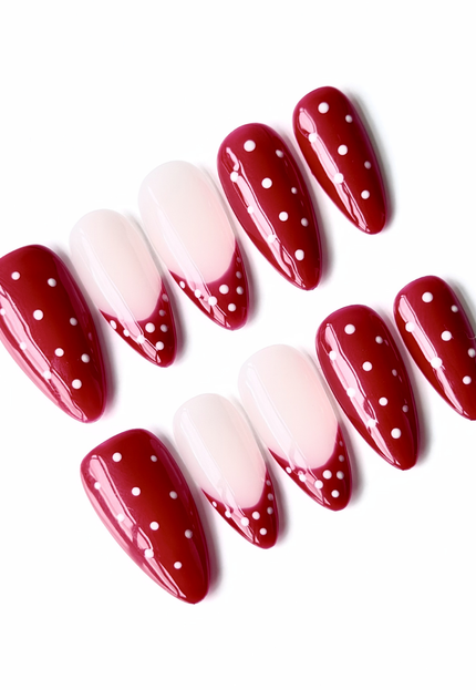 Strawberry Tip Press On Nails