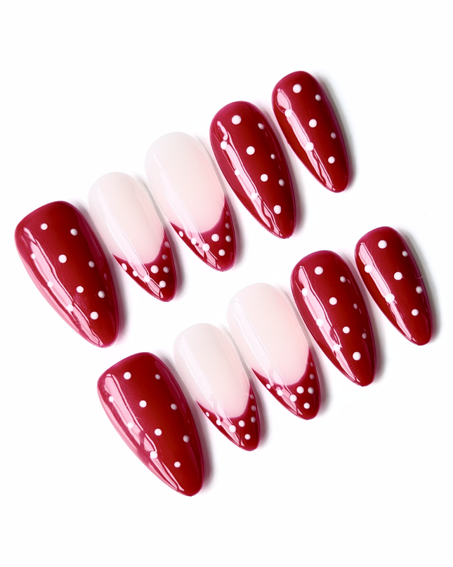 Strawberry Tip Press On Nails