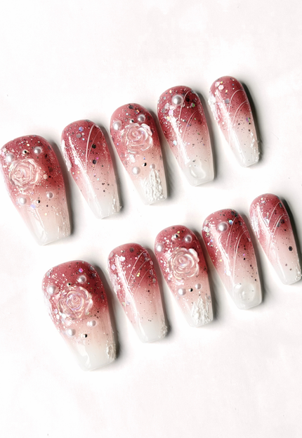 Smoky Rose Press On Nails
