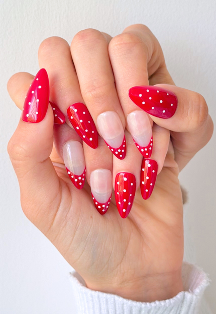 Strawberry Tip Press On Nails