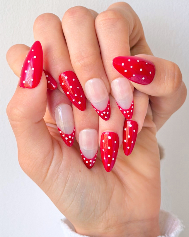Strawberry Tip Press On Nails