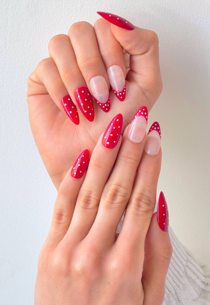 Strawberry Tip Press On Nails