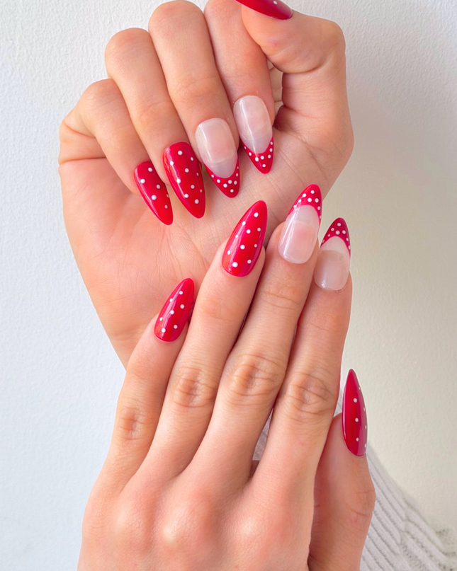 Strawberry Tip Press On Nails