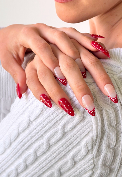 Strawberry Tip Press On Nails