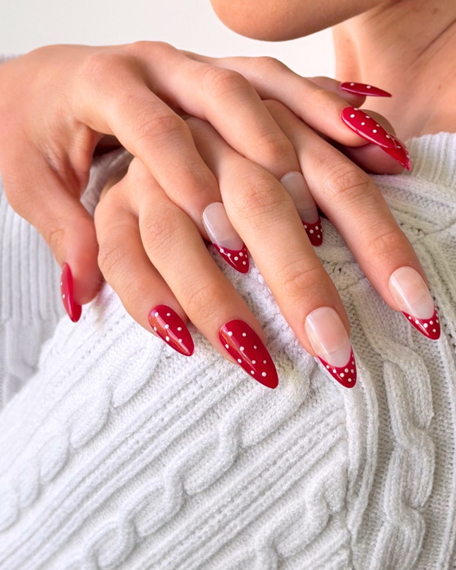 Strawberry Tip Press On Nails