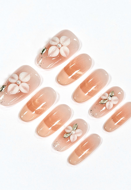 Nude Blossom Press On Nails