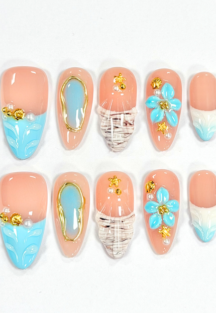 Seashell Sorbet Press On Nails