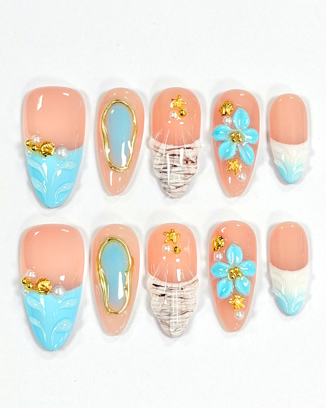 Seashell Sorbet Press On Nails