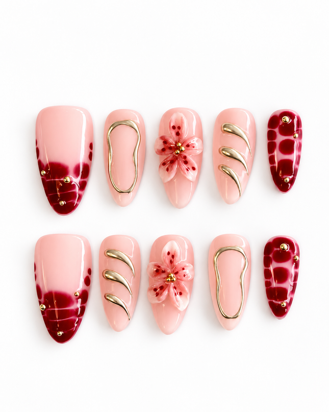 3D Floral Press on Nails