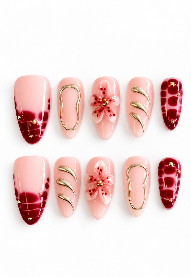 3D Floral Press on Nails