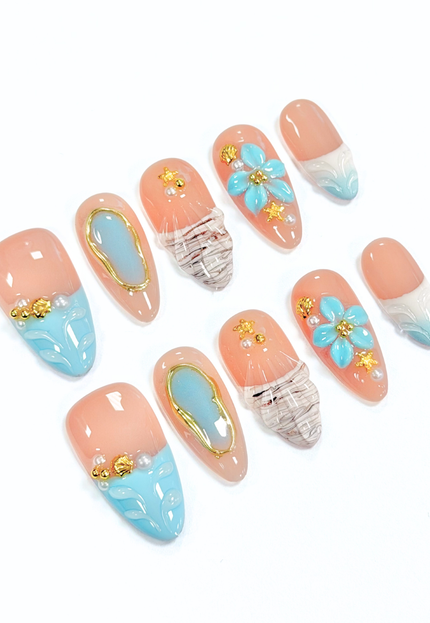 Seashell Sorbet Press On Nails