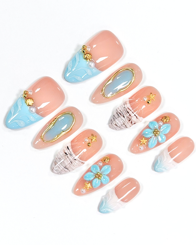Seashell Sorbet Press On Nails