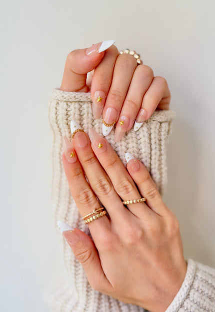 Golden Starlet French Press On Nails