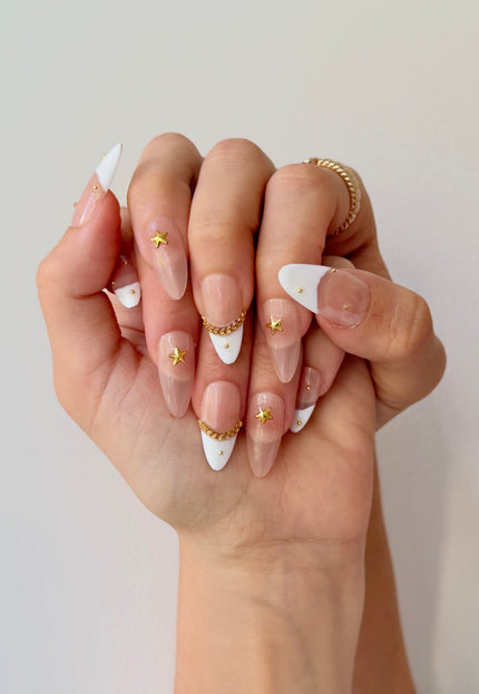 Golden Starlet French Press On Nails
