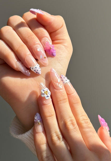 Pink Almond Press On Nails