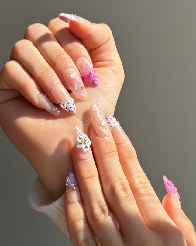 Pink Almond Press On Nails