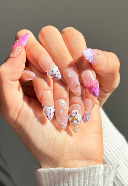 Pink Almond Press On Nails