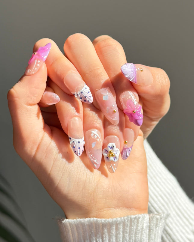 Pink Almond Press On Nails