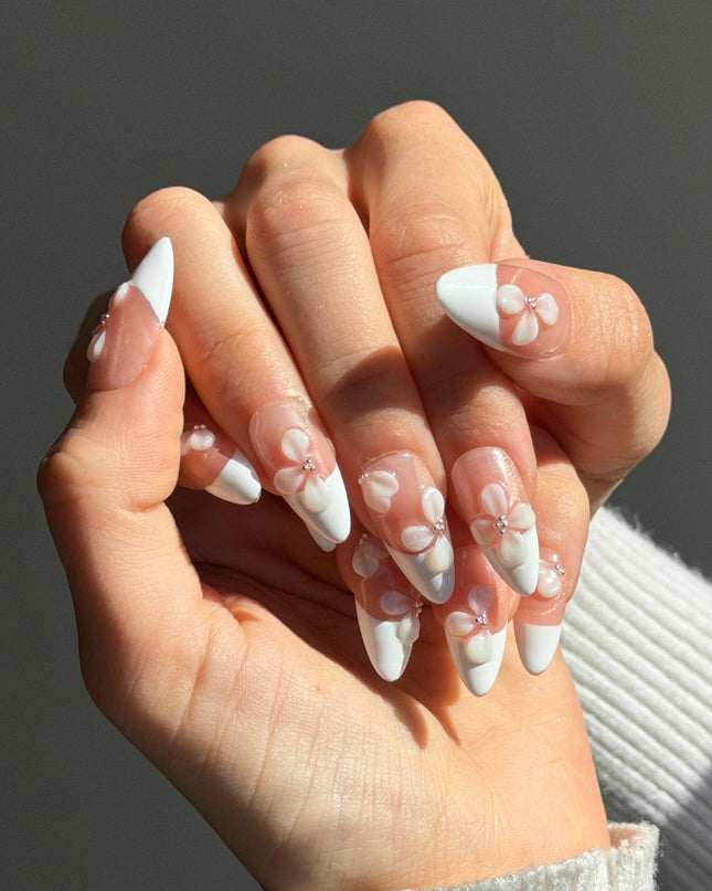 Coral Petal Press On Nails