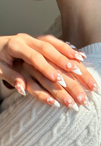 Coral Petal Press On Nails