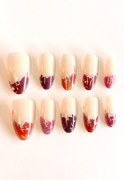 Cute Cat Press on Nails