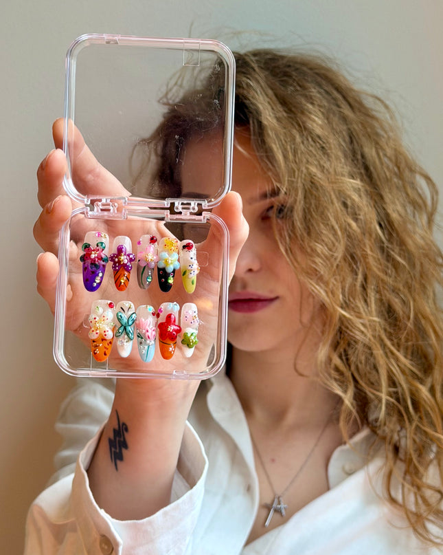 Garden Party 3D Press On Nails