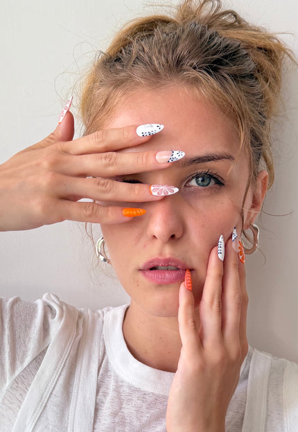 Greek Citrus Press On Nails
