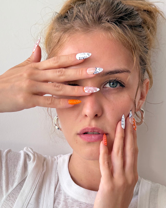 Greek Citrus Press On Nails