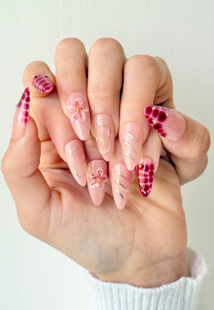3D Floral Press on Nails